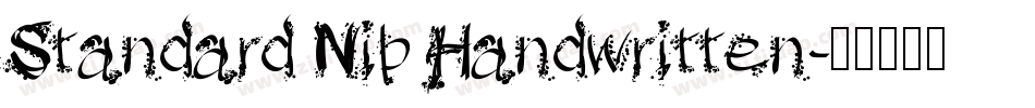 Standard Nib Handwritten字体转换